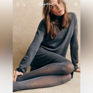 NWT Sézane Adrienne Dress in Charcoal Gray - Medium